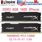 Hyperx Fury Ddr3 16gb 2x8gb 1600mhz Pc3-12800 Desktop Ram Memory Dimm 240pin