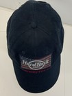 Hard Rock Cafe    Washington Black Classic Logo American Flag Hat Cap- Preowned