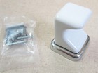 Vintage White Chrome   Ceramic Robe Hook  Towel Hanger  Mid-century Bathroom Mcm