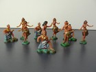 1970s Plastic Hawaiian Hula Luau Ukulele Figures Hawaii Cake Toppers Hong Kong