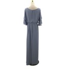 Mother Of The Bride Sz 12 L Light Dusty Blue Bridesmaid Party Maxi Dress New B33