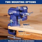 Workpro Portable 2 5  1 5  Dual Jaws Table Vises 360   Swivel Clamp-on Bench Vise