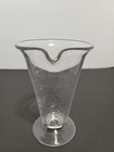 Antique Etched Clear Glass Apothecary Beaker Medical Beaker 