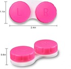 16 Pack Mini Contact Lens Case Set  Colorful Bulk Box Holder   