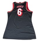 Adidas Lebron James Miami Heat 6 Jersey Womens Large Black Nba Hardwood Classics