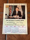 Great Lakes Mutual Life  negro  Insurance Company Calendar  Detroit  Mi 1968