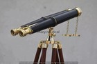 62   Vintage Nautical Solid Brass Binoculars W floor Standing Tripod Decor Gift