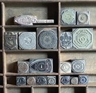 Vintage Wood Metal Blocks Engraving Letterpress Printing Civic Clubs   19ea