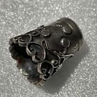 Vintage Taxco Mexico Ornate Sterling Silver Thimble