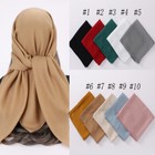 New Cotton Linen Hijab Solid Muslim Square Scarf Women Shawls And Wraps Bufanda