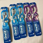 Lot Of 5 Oral-b Manual Toothbrush Cross Action Pro Flex Stain Eraser Soft 