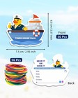 Artreeiger 50 Pcs Duck Tags For Cruise Ship  2 57 X 2 95 Inches  Multicolor
