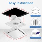 12-inch Ceiling Mount Bathroom Exhaust Fan With White Led Light 165 Cfm 1 5 Sone