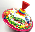 Vintage Lorenz Bolz Zirndorf Lbz Metal Tin Spinning Top Insect Theme Lithograph