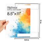 Digdozer 12 Pcs Acrylic Sign Holder 8 5x11 Vertical Wall Mount Frame No Yellowin