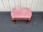 00001 Antique Victorian Walnut Footstool Ottoman Stool