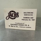 Vintage 1987 Baltimore Skipjacks Team Photo W  Folder - Ahl Hockey Camera Day
