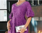 18w Plus Ashro Purple Formal Wedding Church Party Renira Lace Fit- -flare Dress