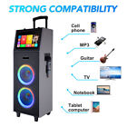 Rechargeable Karaoke Machine W 2 Wireless Mics   Lyrics Display Screen Speaker