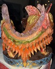 Antique Hand Carved Wood Balinese Bali Barong Dragon Statue Good Fortune