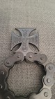 Vintage West Coast Choppers Beer Bottle Opener     Iron Cross Bike Chain Metal   