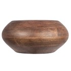 Modern Round Wood Bowl  Walnut Finish