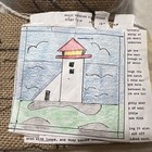 Vintage Rug Hooking Kit Lot 2 Lighthouse Puffin Burlap Wool Yarn Mini Primitive