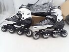 Nattork Black Adjustable Inline Skates For Kids Light Up Wheels Size Large  5-8 