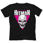Wwe Bret Hart Black T-shirt   The Hit Man Skull