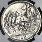 1917 Ngc Ms 63 Italy 2 Lire Horses Chariot Silver Mint State Key Coin  23041203c