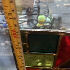 Antique vintage Leaded Stained Glass Window Panel 27 x 12  Fragile   Very Old 