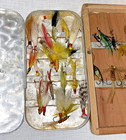 Two Vintage Fly Fishing Cases With Flies