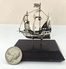 Vintage 80 s  Conti Marco Italy 800 Silver Miniature Galleon Sailing Ship 515 Ar