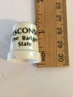 Violet Wisconsin The Badger State Thimble Vintage Souvenir Collectible