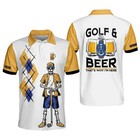 Personalized Funny Skull Golf Shirt For Men Skull Golf And Beer Lightweight Shor
