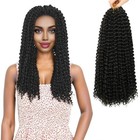 Passion Twist Hair 18 Inch 7 Packs Pre Looped Water Wave Passion 1b-18 Hair