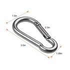 Cbtone 8 Pack 3 Inch Spring Snap Hook Stainless Steel 304 Carabiner Clips Hea   