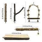 5pcs Natural Wooden Bird Perch Set     Parrot Perch Toys  Bird Cage Perches  Ca   