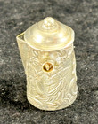 Antique Miniature 1    Sterling Silver Coffee Pot Hanau Germany Repousse