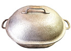 Vintage Century Silver Seal Hammered Aluminum Roaster W lid Metal Craft Corp 