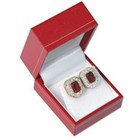 Wholesale 48 Classic Red Leatherette Earring Jewelry Display Gift Boxes