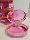 New Bath   Body Works Jelly Pink Clear Makeup Beauty Bag Cosmetic Purse Clutch