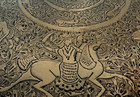 Stunning Antique Islamic Mid East Qajar Persian Style Hunting Tray