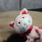 Russ Berrie Luv Pets Plush Cat Kitten Ambrosia Pink Red Hearts Beanbag 4 5 Inch