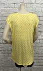 Michael Michael Kors Women s Yellow   White Geometric Print Top Size M
