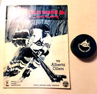1972-73 Vintage Los Angeles Sharks Puck  blue    Bonus Official Game Program    