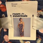 Room Essentials 3pc Cotton Body Wrap   Hair Towel Set   Floral      Blue   Pink