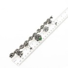 800 Silver Antique Art Deco Italian Etruscan Revival Charm Bracelet 7 25 