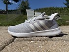 Adidas Women   s Gray white Low Top Lace Up Athletic Sneakers