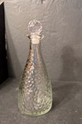 Hammered Glass Bottle With Stopper - 7  Potion Bottle  Moon Water Jar  Bud Vase